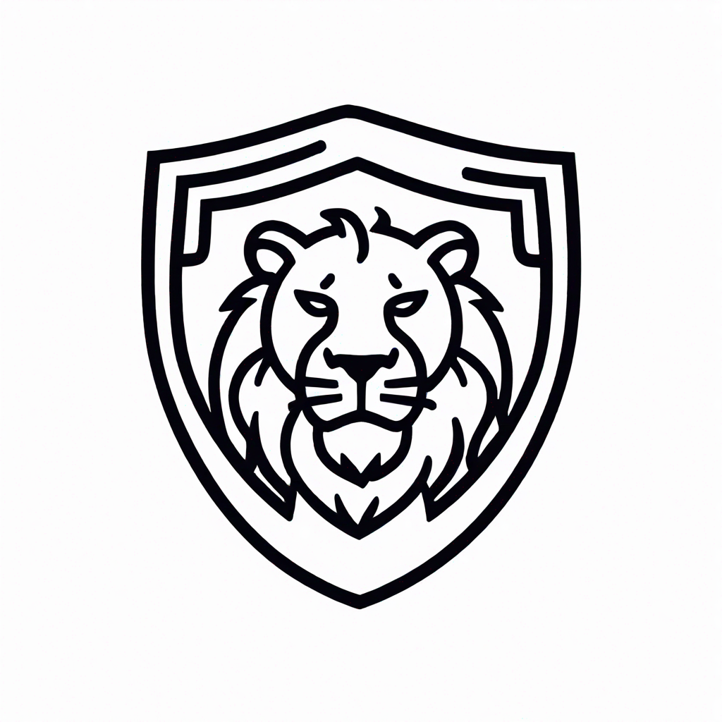create a soccer shield of a team that is relationated to a Lion